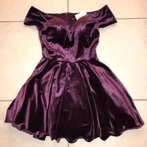 Windsor velvet mini dress